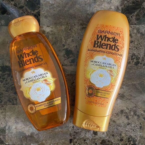 🆕 Garnier Whole Blends, Moroccan Argan  & Camellia oils, Shampoo & conditioner - Picture 1 of 2